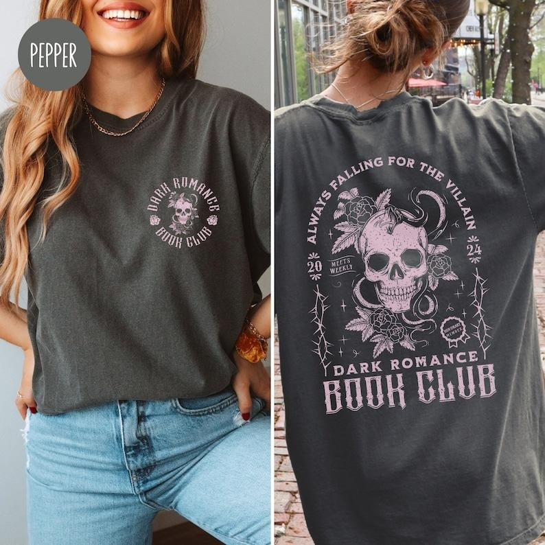 2 Slide Falling Villain Shirt Dark Romance Reader Smut Lover Shirt Vintage Bookish Romantasy Reader Book Club Womenswear T-Shirts, Hoodie, Sweatshirt