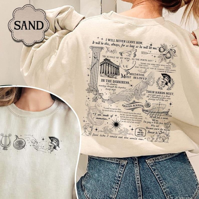 2 Slide Song Achilles Booklover Greek Mythology Bookish Achilles Patroclus Shirt Bookish T-Shirts, Hoodie, Sweatshirt