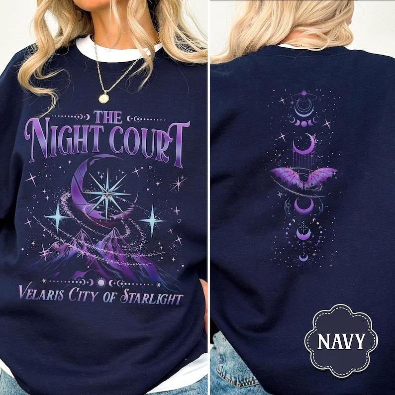 2 Slide Velaris City Starlight Night Court Shirt Bookish Court Dreams City Starlight Acotar T-Shirts, Hoodie, Sweatshirt