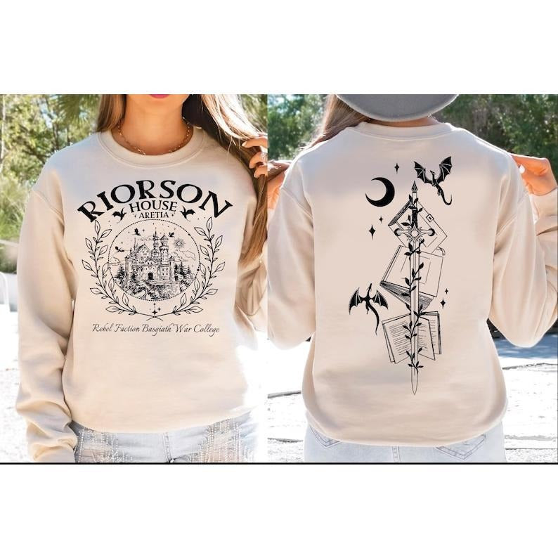 2 Slide Xaden Riorson House Iron Flame Dragon Rider 2 Sided Violet Sorrengail Shirt Bookish L142 T-Shirts, Hoodie, Sweatshirt