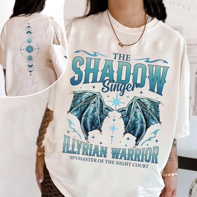 2 Slides, Azriel Shirt, Shadowsinger Night Court SJM Merch, ACOTAR Cassian Illyrian Bat Boys Velaris Gift For ACOTAR Fan...