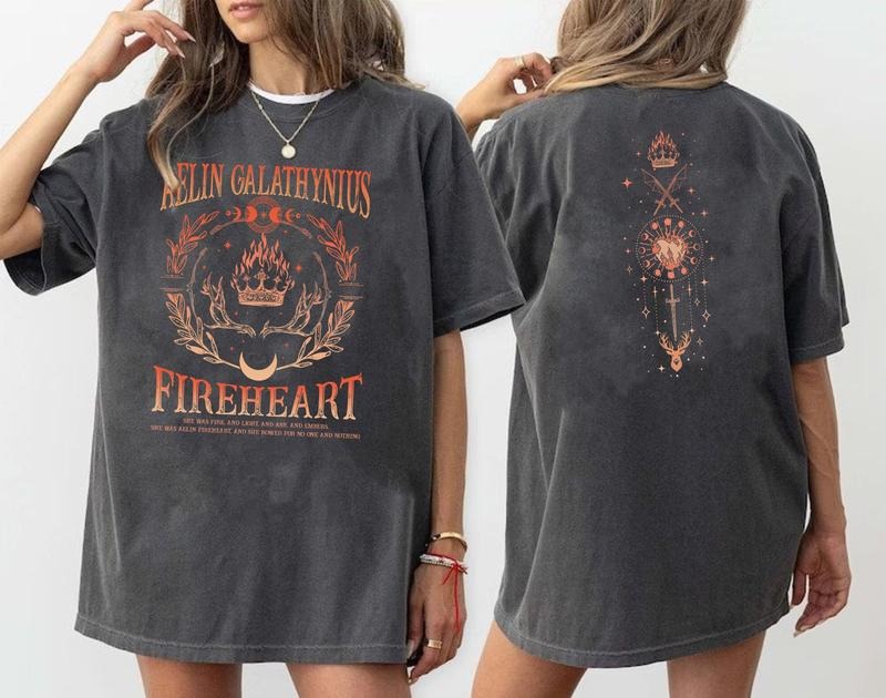 2 Slide Throne Glass Fan Two Sided Shirt Aelin Galathynius Fireheart Shirt Fireheart Aelin Shirt Kingsflame Shirt Bookish Shirt T-Shirts, Hoodie, Sweatshirt