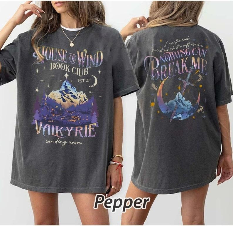 2 slides, House Of Wind Book Club TShirt, Sarah J Maas Shirt, Night Court Shirt, Acotar Velaris, Throne Of Glass Shirt,...