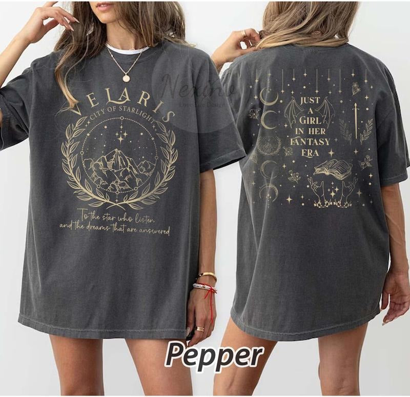 2 Slides Velaris City Starlight ACOTAR Night Court Shirt Bookish Court Thorns Roses Shirt SJM T-Shirts, Hoodie, Sweatshirt