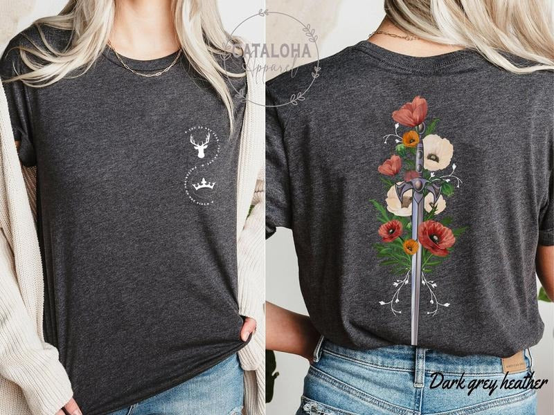 2 slides, You do not yield T-Shirt, Throne Of Glass Shirt, Aelin, Fireheart shirt, Kingdom Of Ash shirt, A Court of...