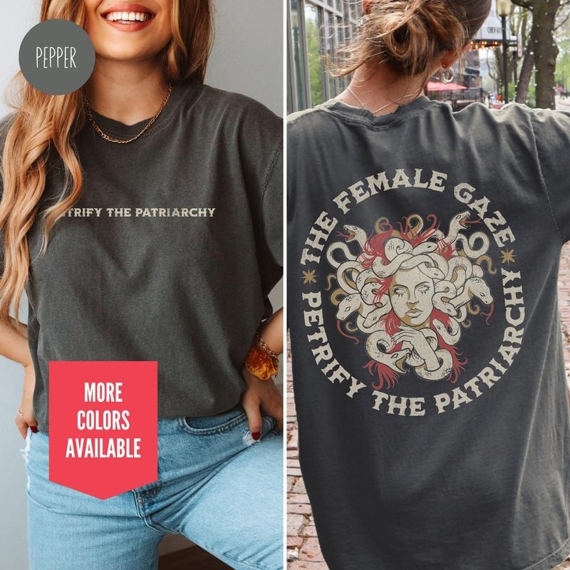 2 Slides Female Gaze Shirt Feminist Activist Rights Social Justice Human Rights Pro Roe Medusa Shirt T-Shirts, Hoodie, Sweatshirt