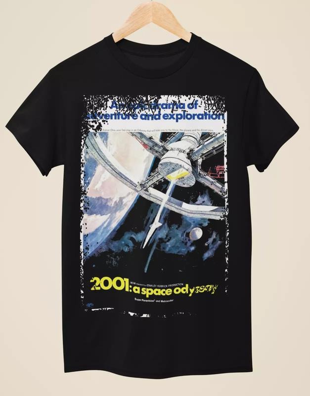 2001 A Space Odyssey (1968) - Movie Poster inspired Unisex Black T-Shirt Hoodie Sweatshirt | PrintMintTees.com