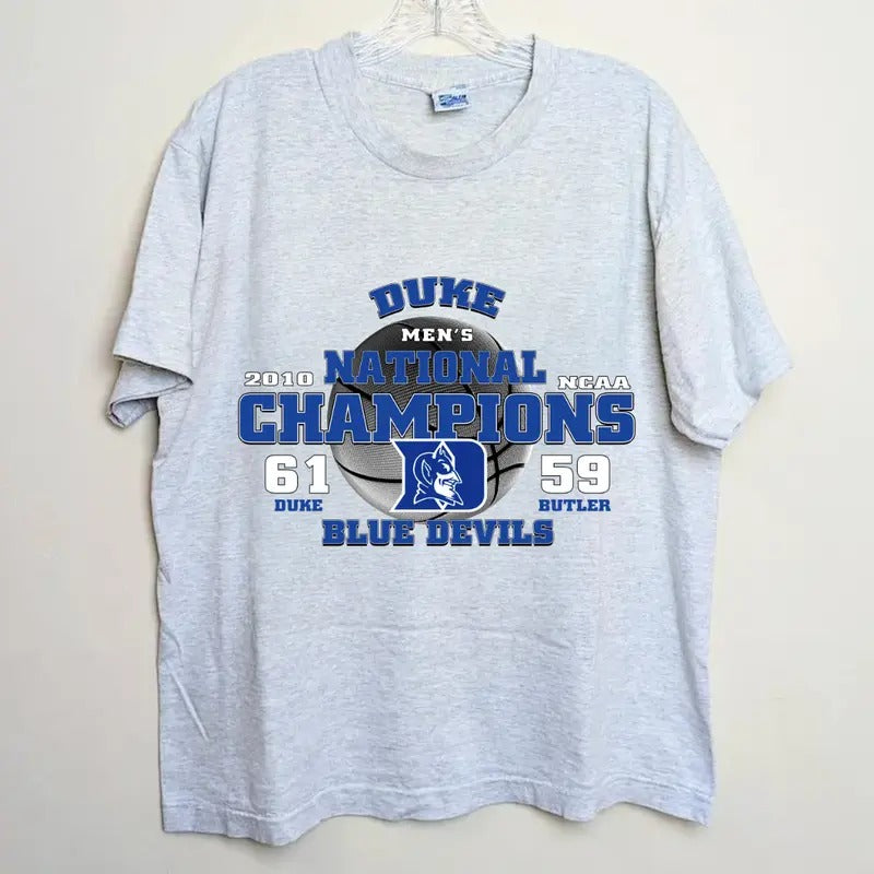 2010 Duke National Champions Final Four NCAA T-Shirt Graphic Casual Classic Menswear Top Hoodie Sweatshirt