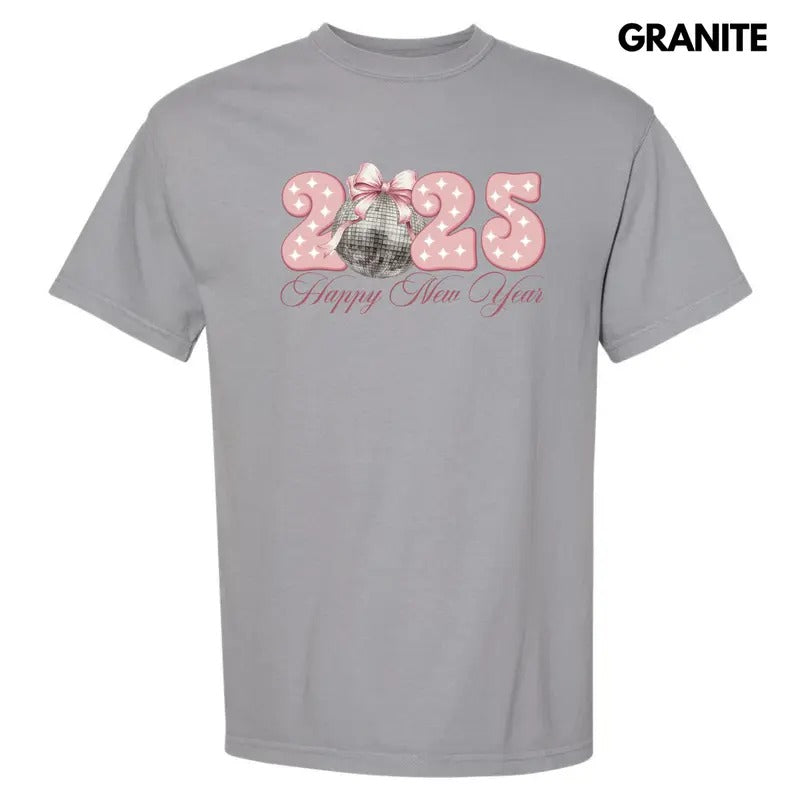 2025 Blush Disco New Year Comfort Colors T-Shirt 'NLB' Hoodie, Sweatshirt | PrintMintTees.com
