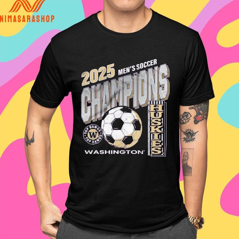 2025 Men’s Soccer Champions Washington Huskies Shirts