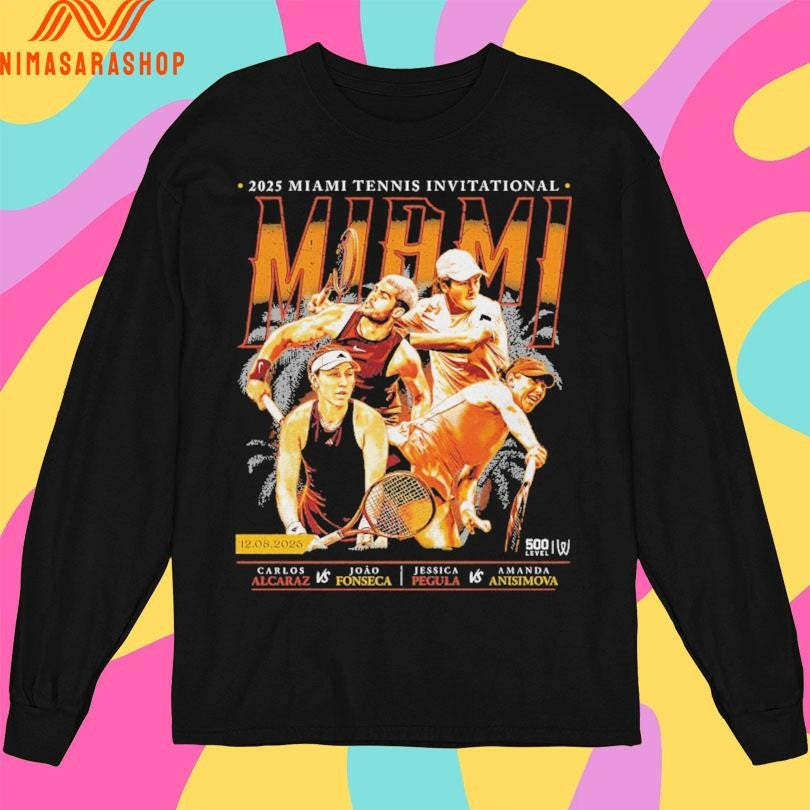 2025 Miami Tennis Invitational Miami 12 08 2025 Carlos Alcaraz Vs Joao Fonseca Jessica Pegula Vs Amanda Anisimova Shirts