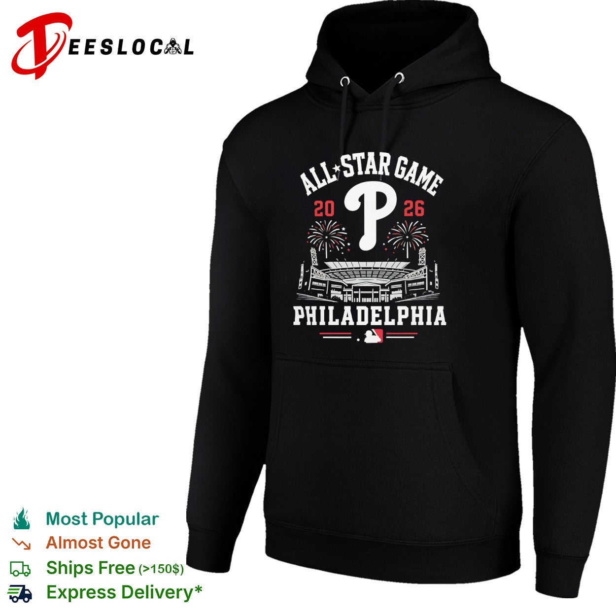 2026 All Star Game Philadelphia Phillies MLB Stadium Fireworks shirt