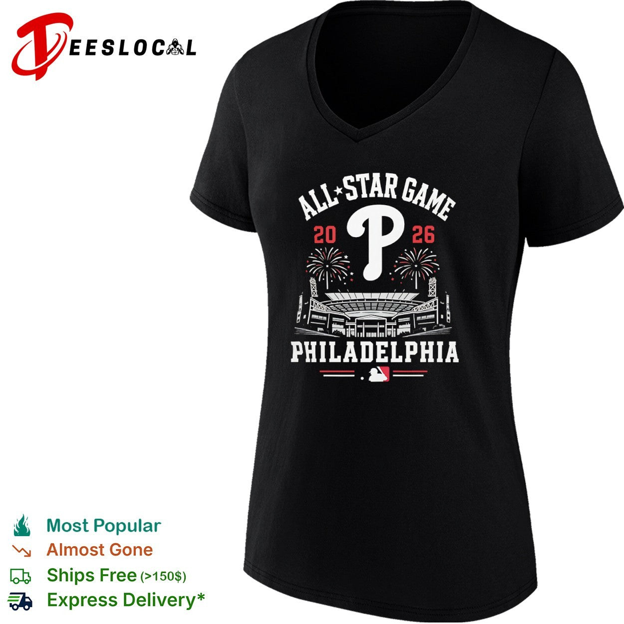 2026 All Star Game Philadelphia Phillies MLB Stadium Fireworks shirt
