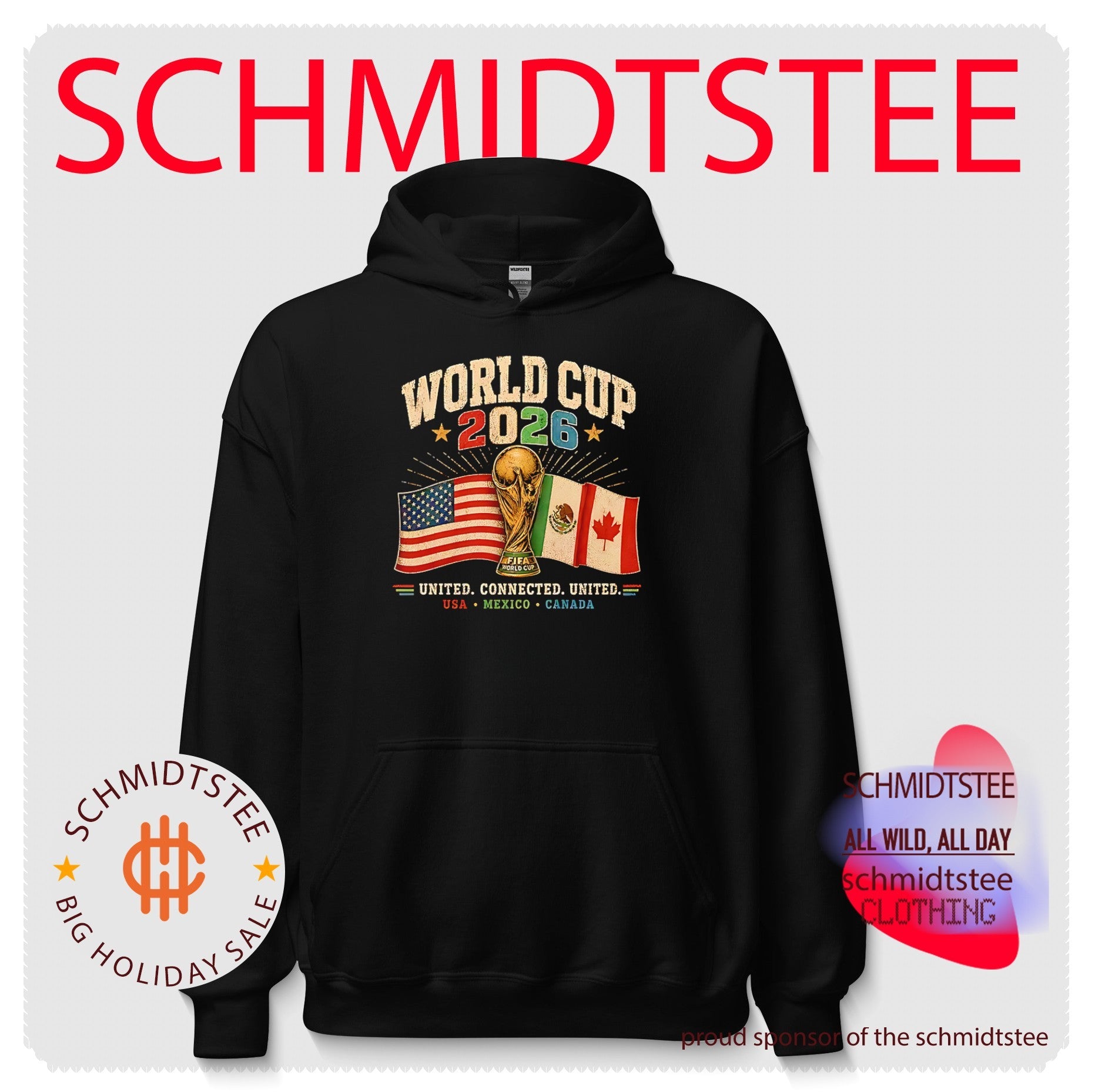 2026 FIFA World Cup United connected united USA Mexico Canada flags of host nations shirt