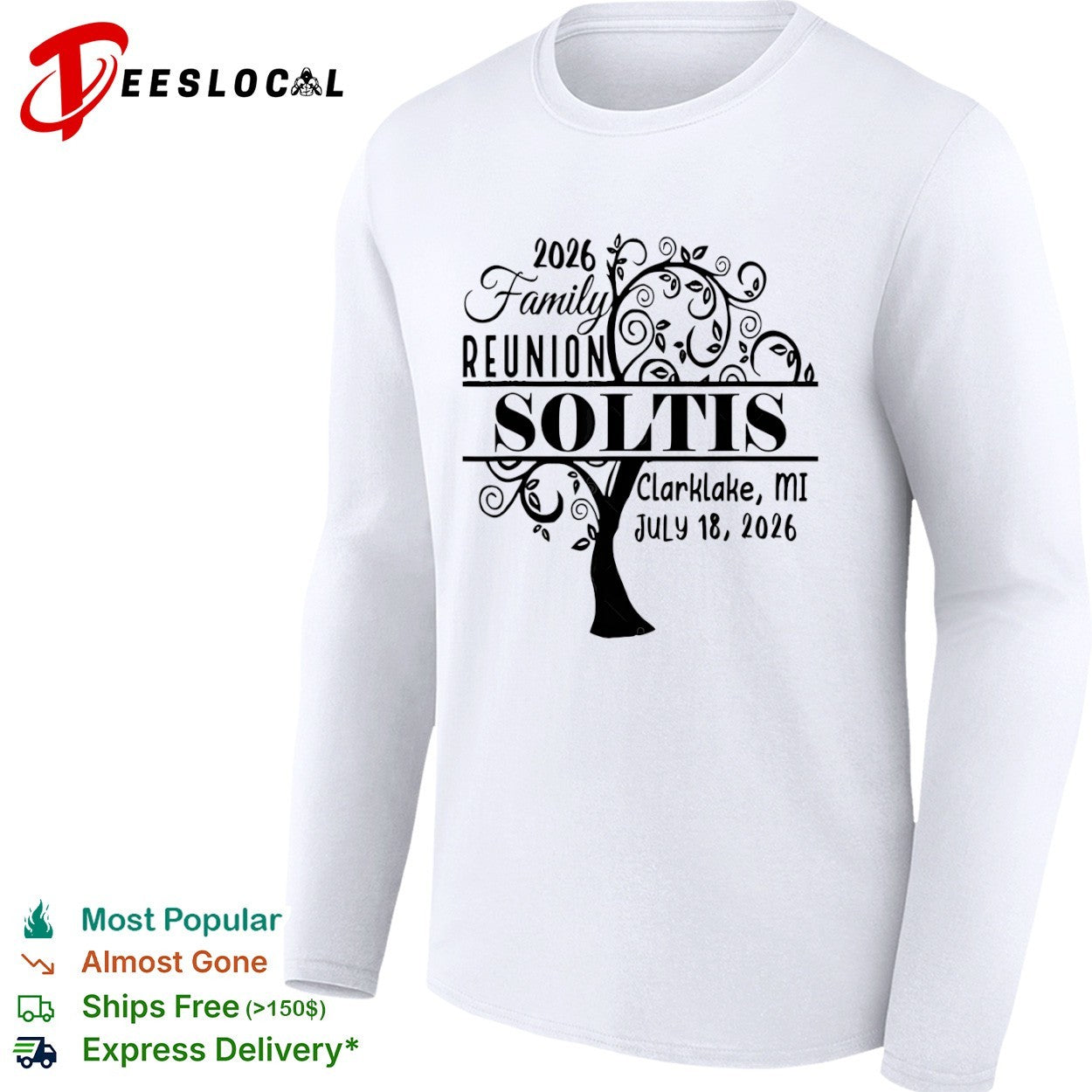 2026 Family Reunion Soltis Clarklake MI July 18 2026 tree shirt