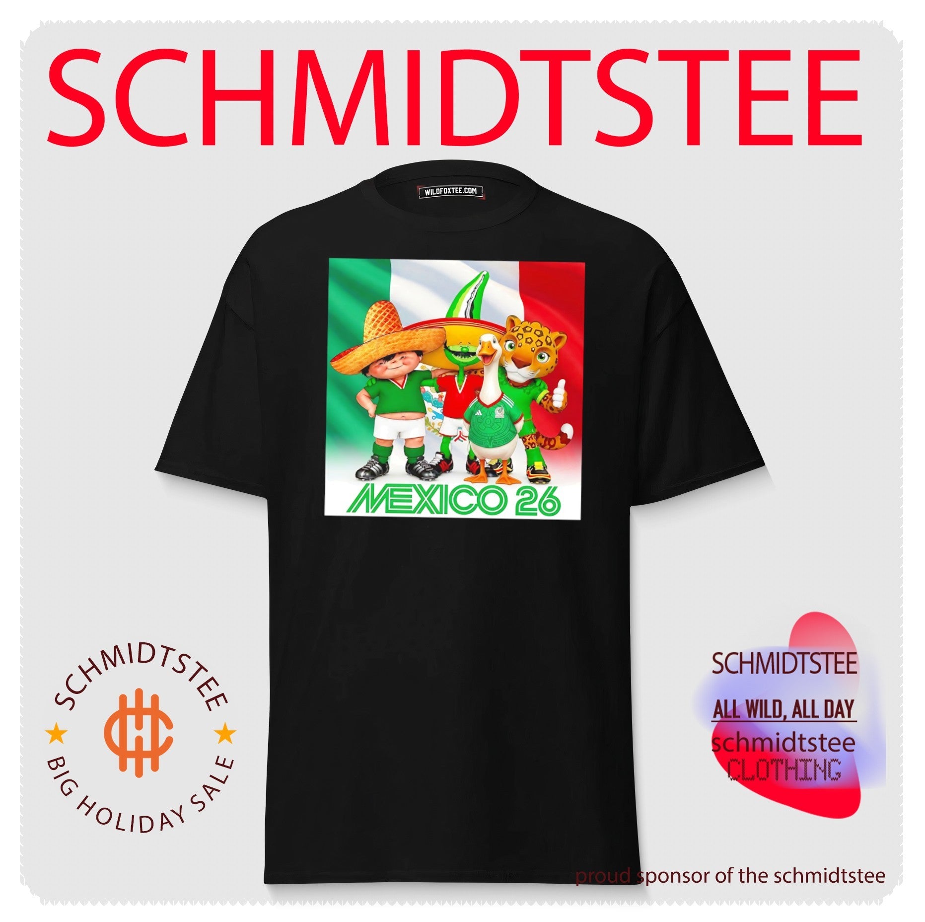 2026 Mexico World Cup mascots shirt