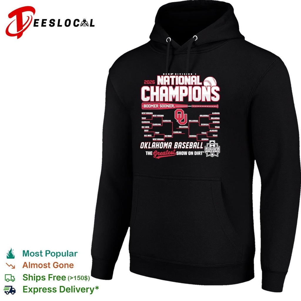 2026 Oklahoma Baseball National Champions Boomer Sooner NCAA Division I tournament shirt