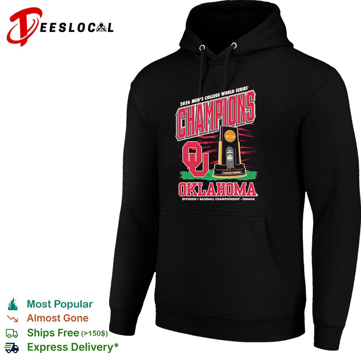 2026 Oklahoma Sooners Champions NCAA Division I Baseball Omaha National Champion shirt