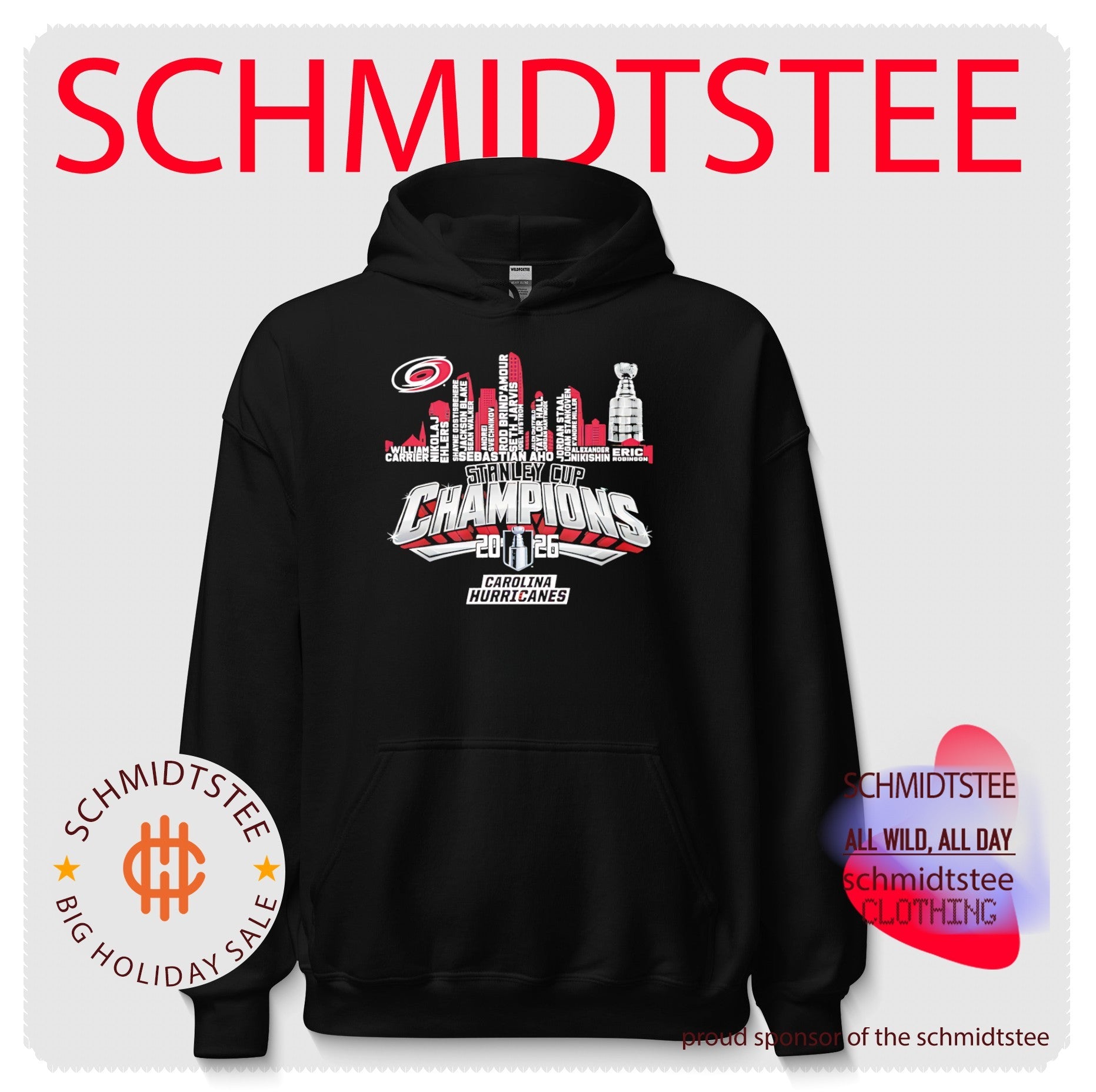 2026 Stanley Champions Carolina Hurricanes logo city skyline shirt
