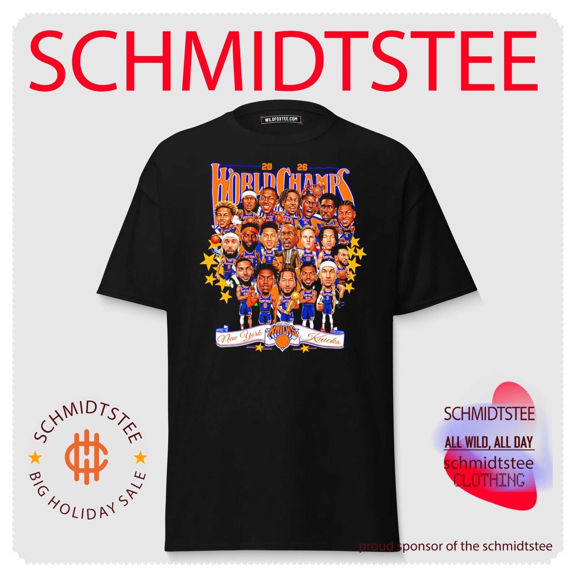 2026 World Champs New York Knicks caricature shirt