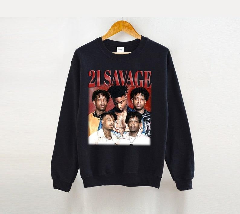 21 Savage T-Shirt, 21 Savage Shirt, 21 Savage Tees, Retro 21 SavageShirt, Style T-Shirt Hoodie Sweatshirt | PrintMintTees.com