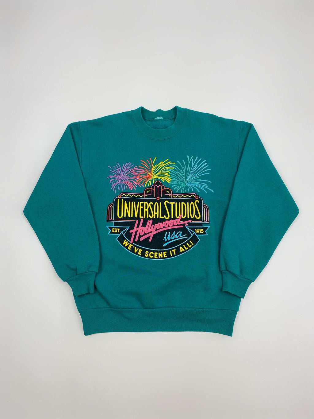 Universal Studios 1990s Vintage Universal Studios Hollywood Graphic Sweatshirt Shirt Hoodie | PrintMintTees.com