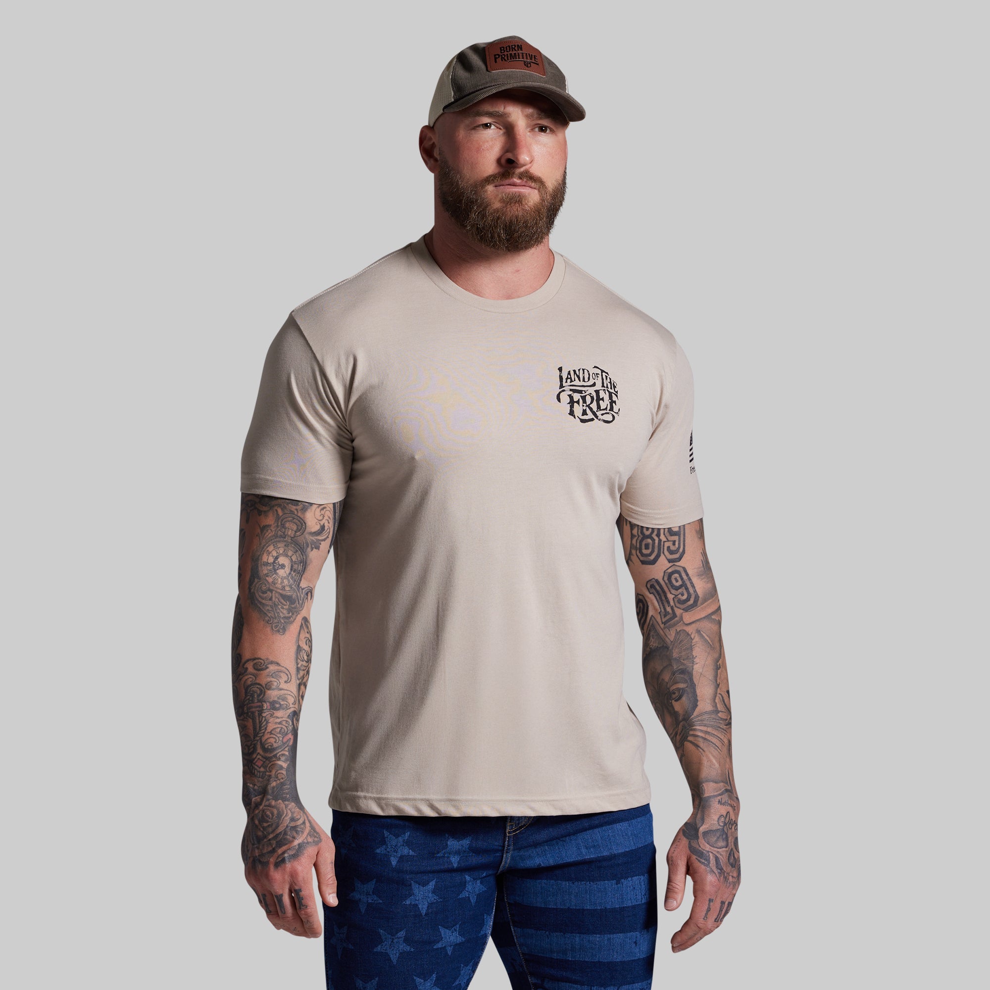 Land of the Free Tee (Tan)