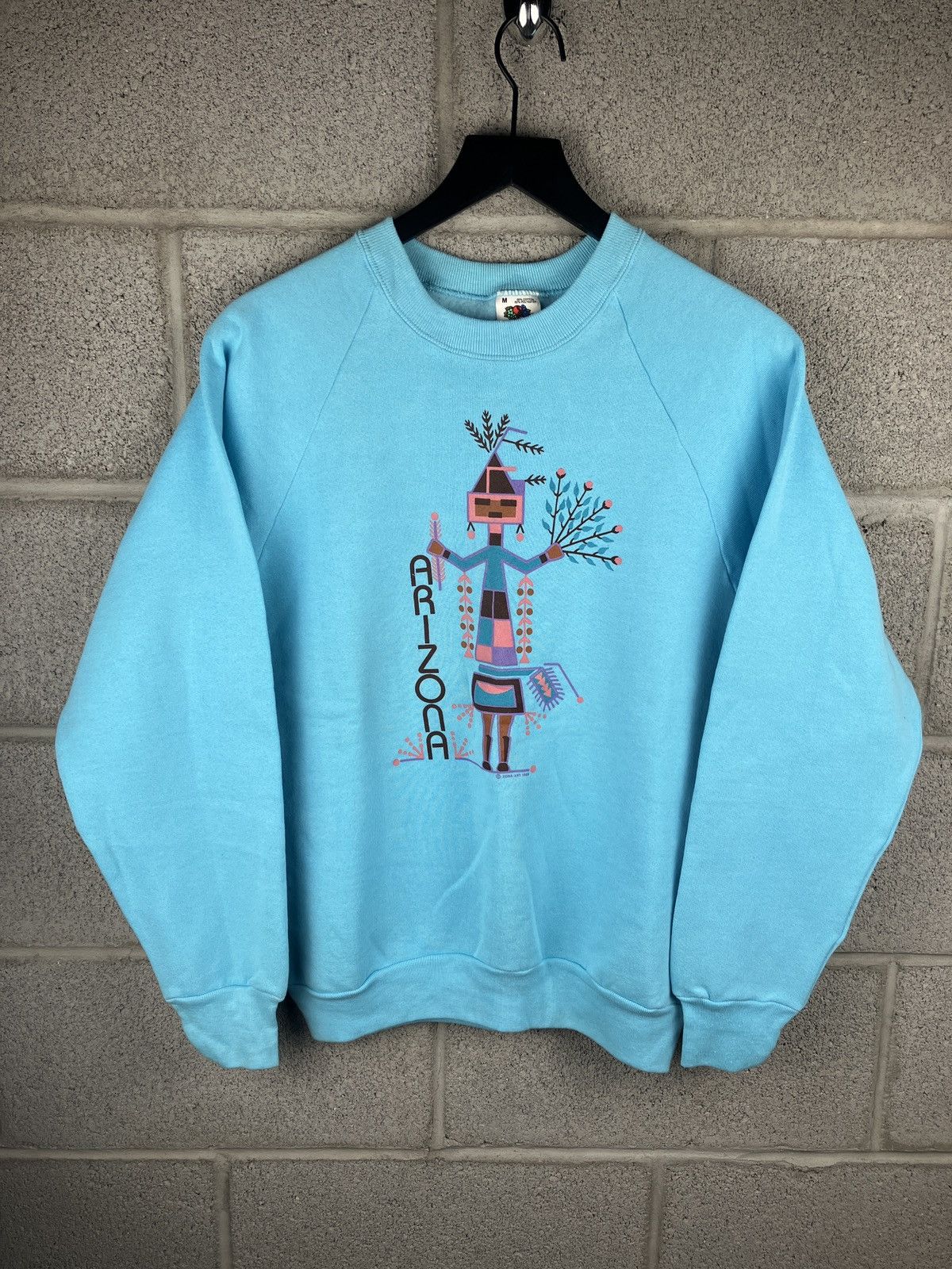 Vintage 80s Arizona Art Graphic Crewneck Sweater Sweatshirt Shirt Hoodie | PrintMintTees.com