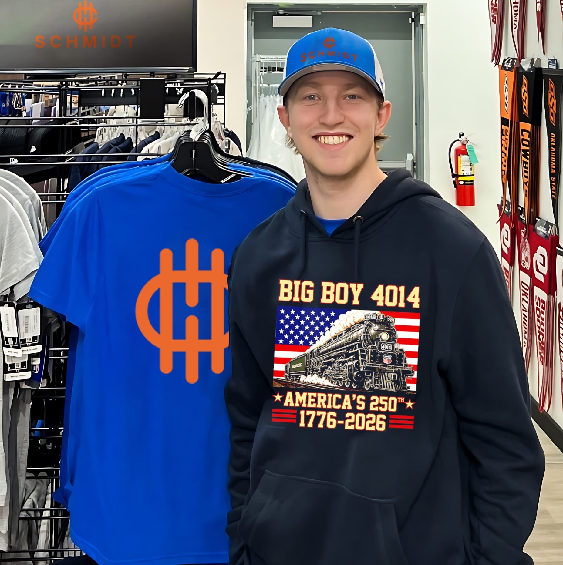 America 250th Big Boy 4014 Train US Flag Shirt