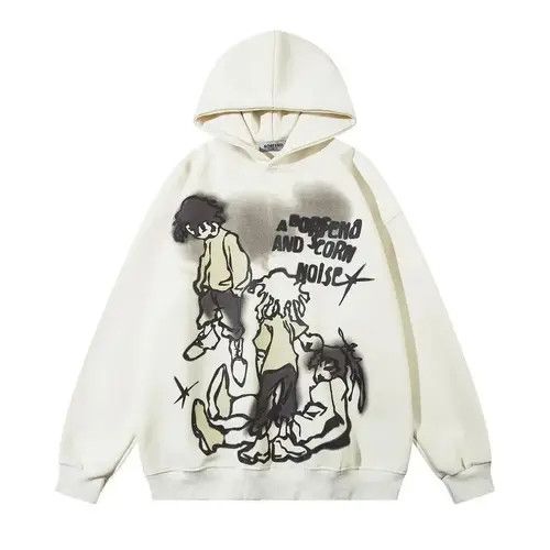 Vibe Cartoon Graphic Sweatshirt Hoodie Anime Harajuku Style Shirt | PrintMintTees.com