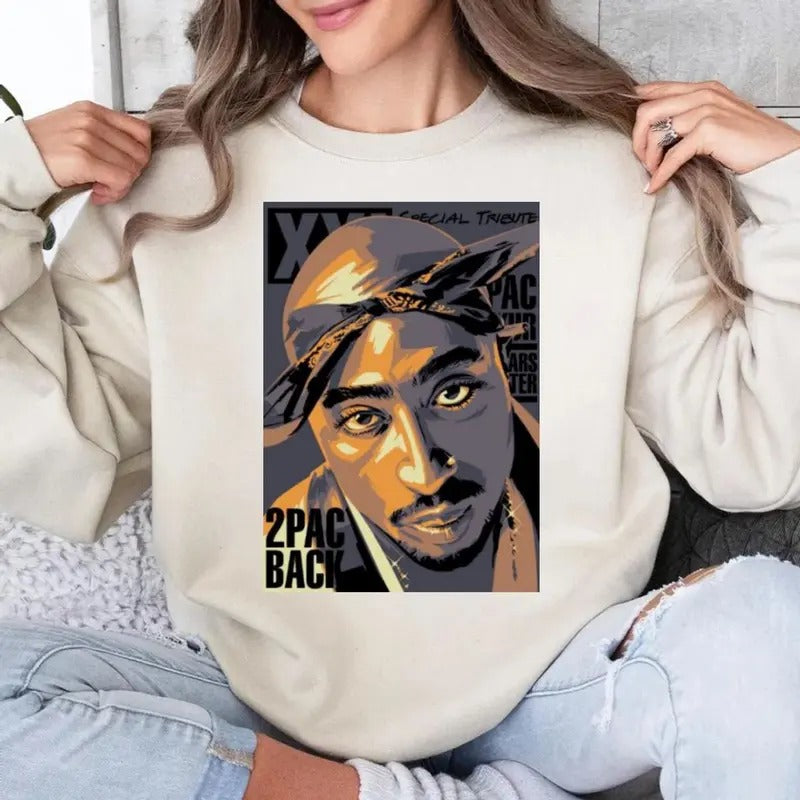 2pac Old School Hip Hop Rapper Unisex T Shirt, Hip Hop Shirt, Tupac Rapper Tee Sweatshirt, Unisex Sweater Pullover Tee Hoodie