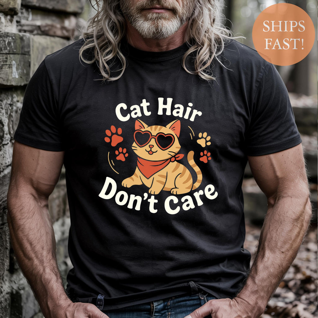 Cat Hair Don'T Care Cat Lover Tee Unisex T-shirt, Sweatshirt, Hoodie (4)