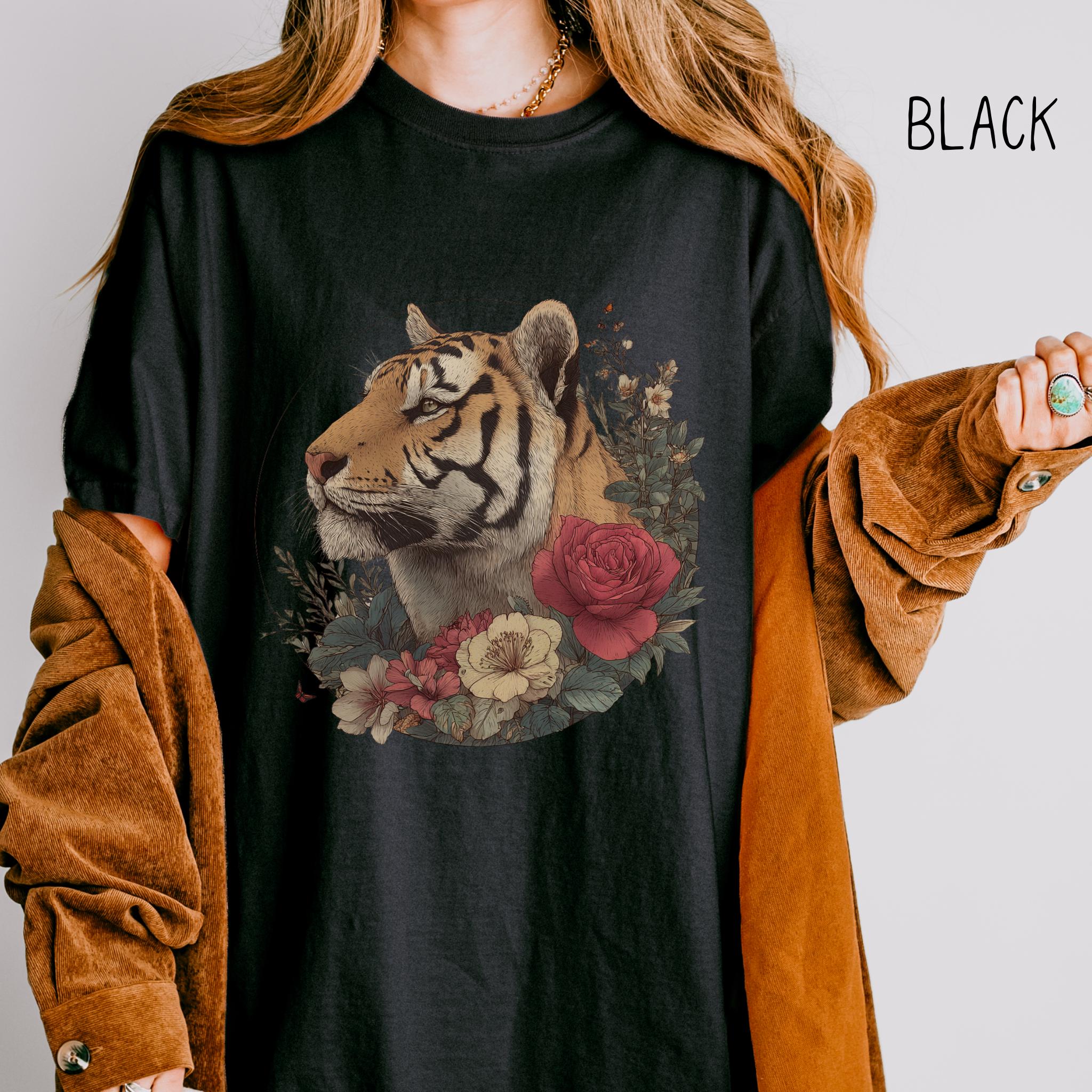 Vintage Tiger Comfort Colors Floral Mosaic Ar Unisex T-shirt, Sweatshirt, Hoodie (4)
