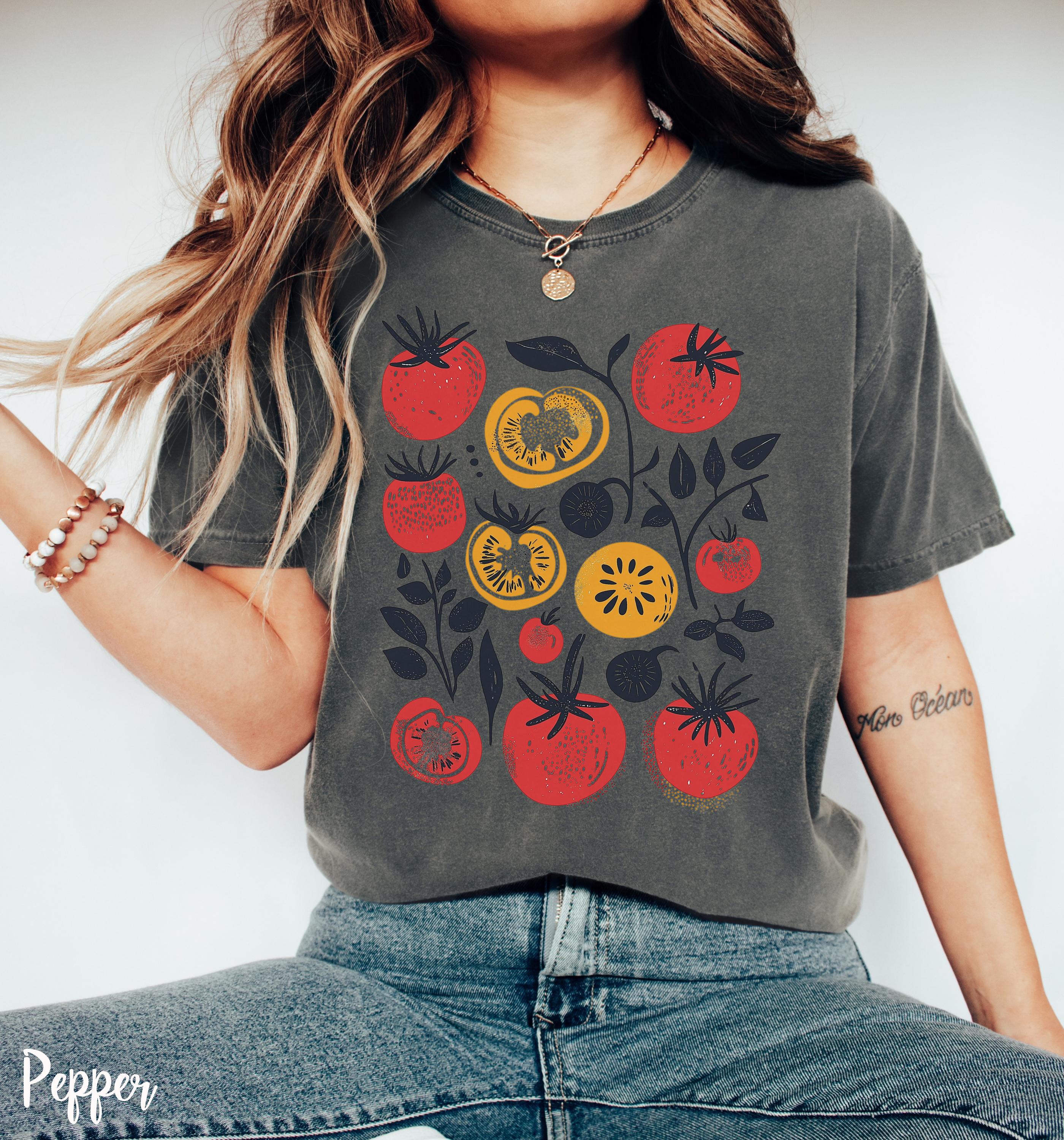 Tomato Garden Cottagecore Vegan Tee Unisex T-shirt, Sweatshirt, Hoodie (4)