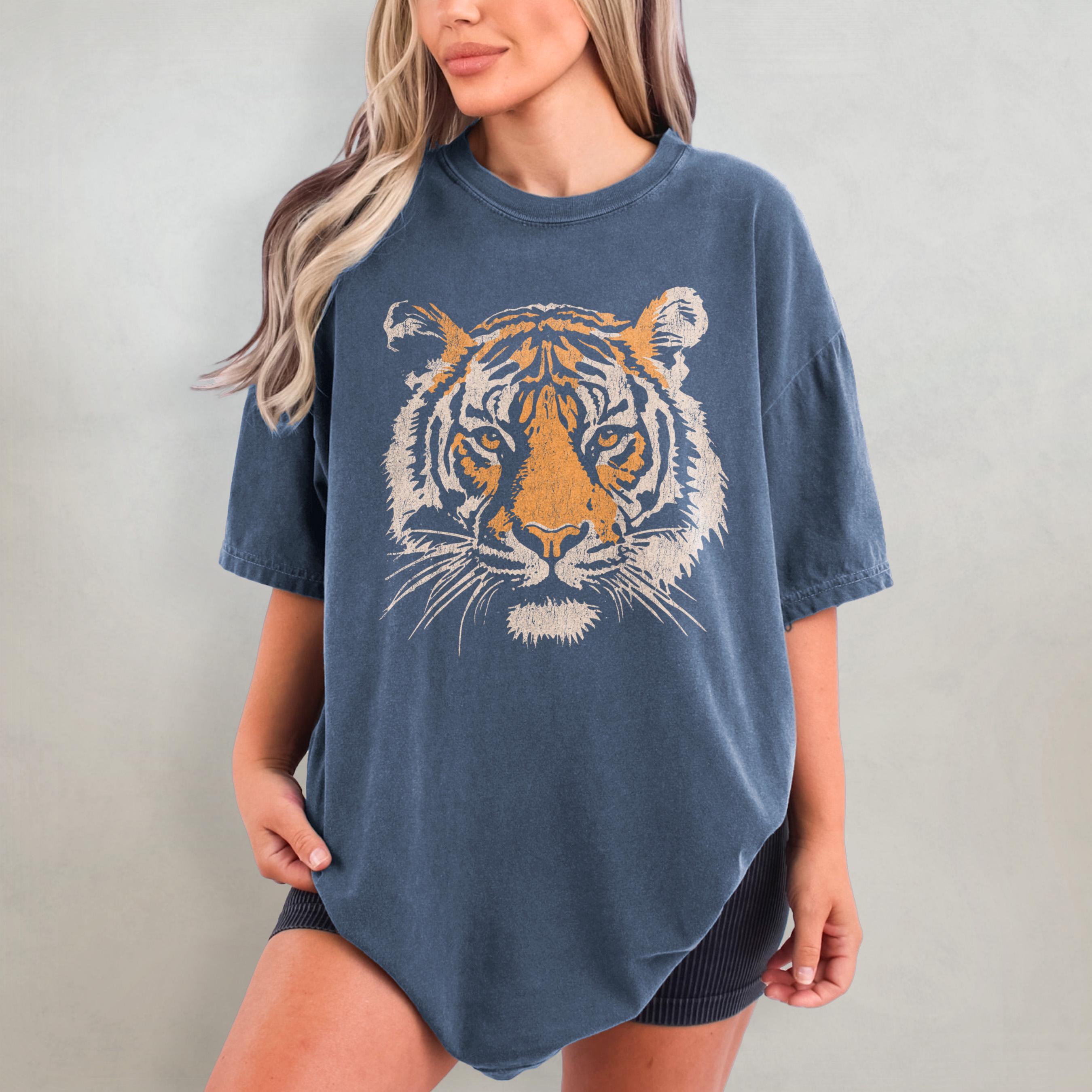 Vintage Tiger Tee Retro Animal Comfort Colors 90s Animal Tiger Lover Wild Ca Jungle Safari Tiger (4)