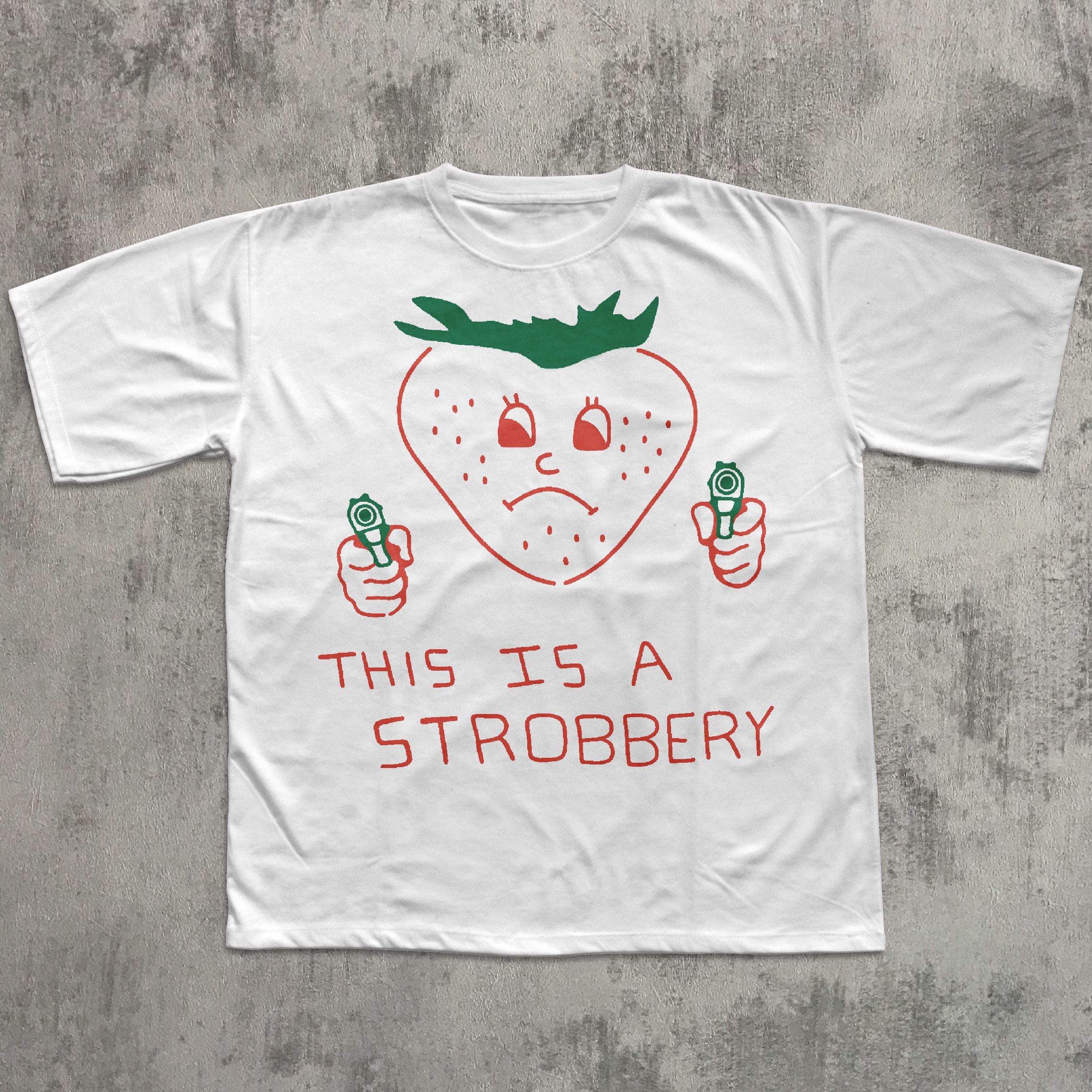Strobbery Retro Strawberry Vintage Ironic Food Tees Weird Comfort Colors (4)