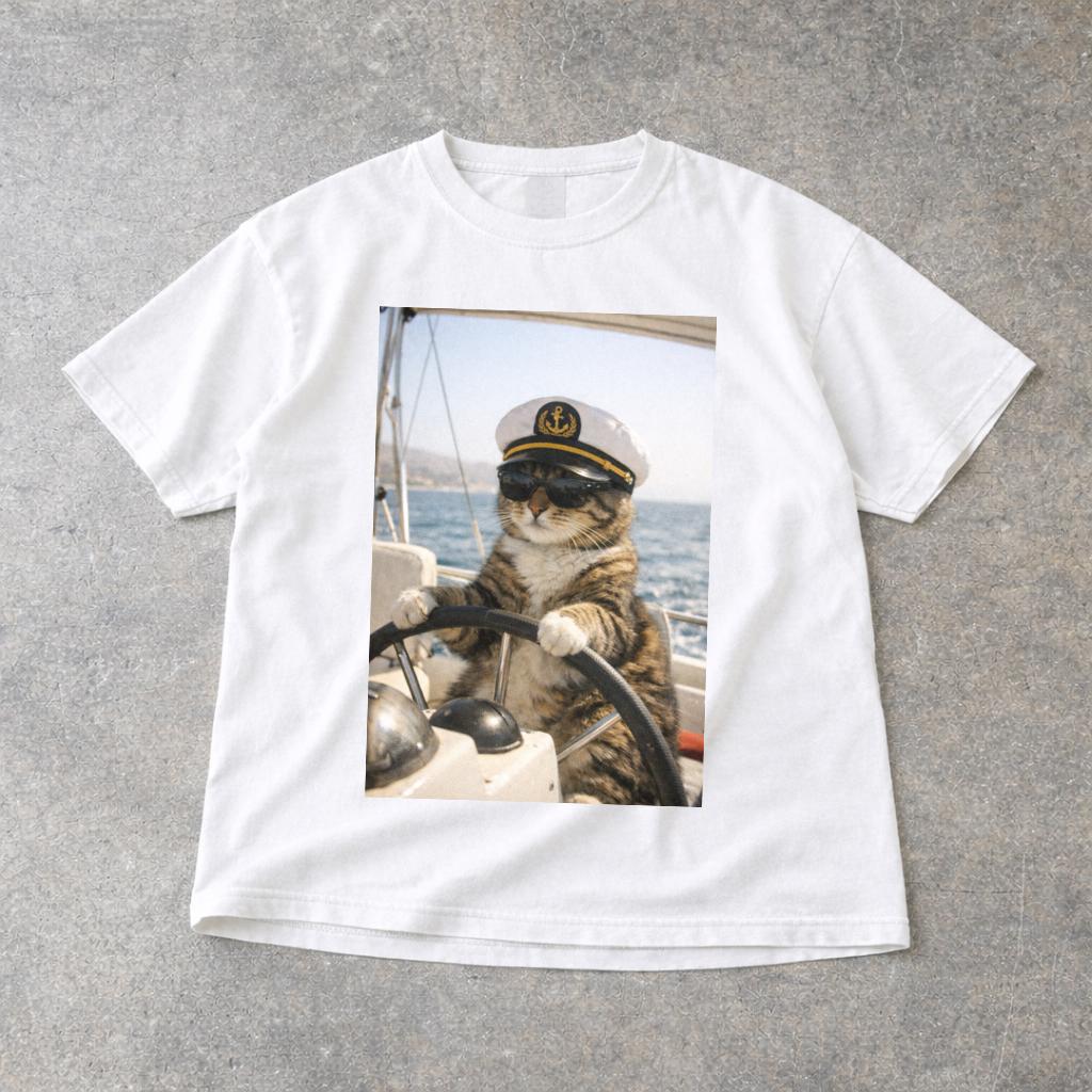 Vintage Cat Cats Sailing Meme Comfort Colors Oversized Unisex T-shirt, Sweatshirt, Hoodie (4)