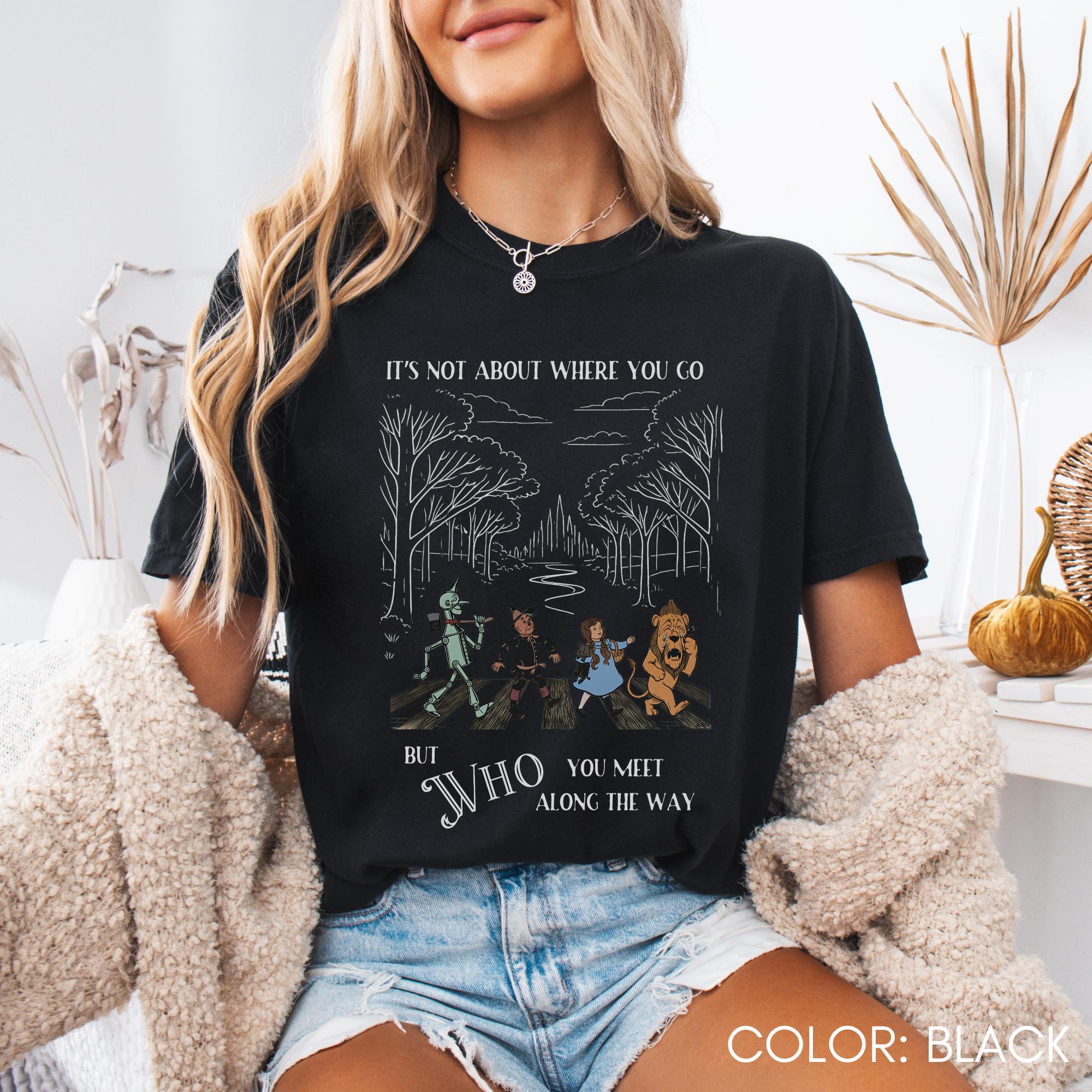 Wizard Oz Vintage Character Comfort Colors Dorothy Toto Lion Tinman Tee Friendship Bookish Frank Baum Nostalgic (4)