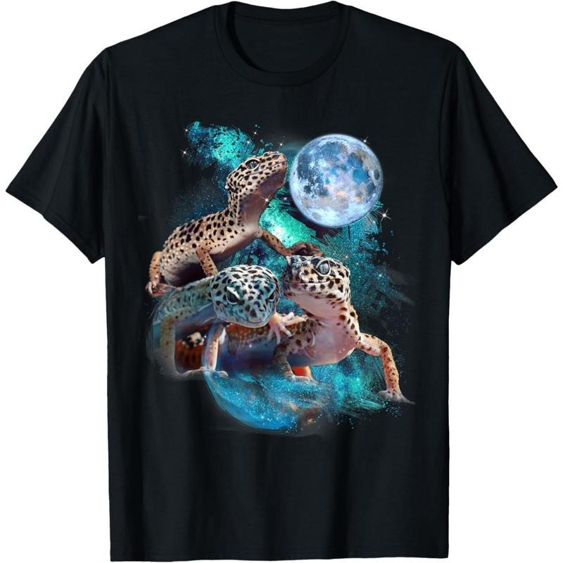 3 Moon Gecko Funny Reptile Leopard Lizard Geckos Art Novelty T-Shirt Hoodie Sweatshirt | PrintMintTees.com