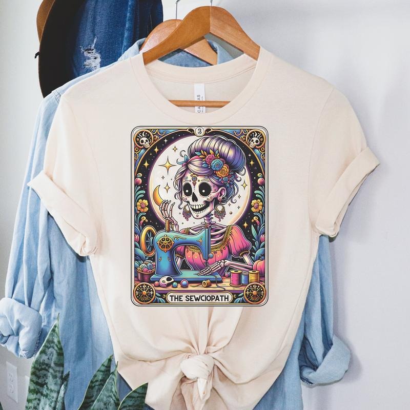 # 314 - The Sewciopath Tarot Card Design - Print Unisex Crew neck Tee T-shirt Hoodie Sweatshirt | PrintMintTees.com