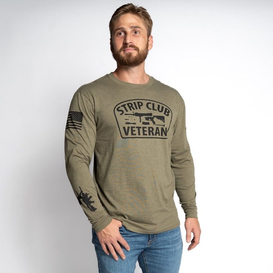 Strip Club Veteran Long Sleeve - Military Green