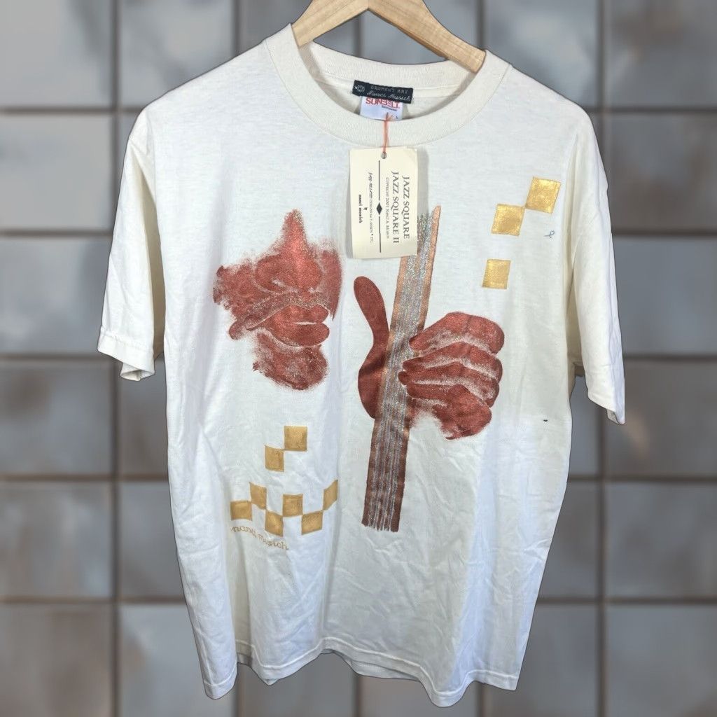 Vintage Sunbelt T Shirt Jazz Bass Player Art White L Men Crew Neck Short Sleeve Graphic Prin Hoodie Sweatshirt