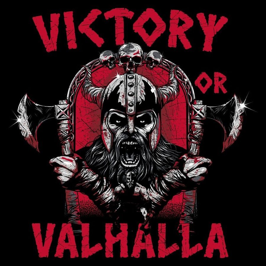 Victory Or Valhalla T-Shirt - Black