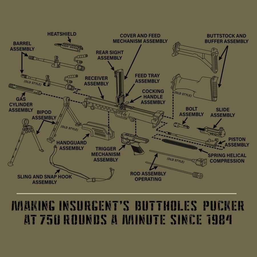 M249 T-Shirt - Military Green
