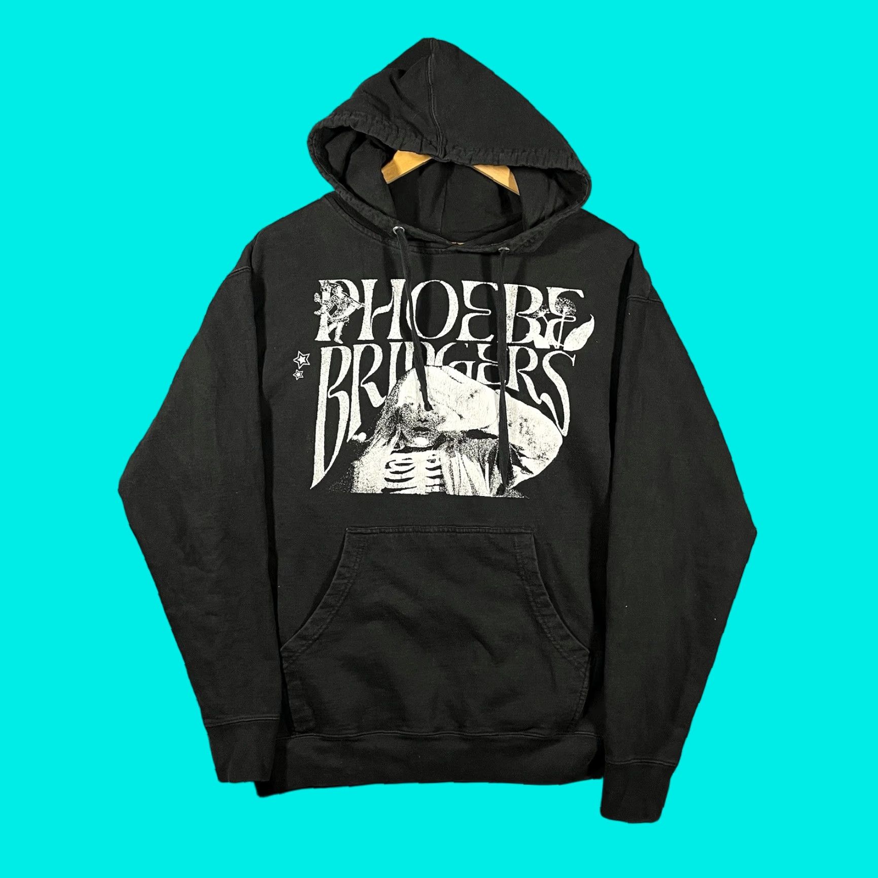 Folk Phoebe Bridgers Farwell Tour Rock Hoodie Men S M Black Graphic Print Hooded Pullover Long Sleev Shirt Sweatshirt