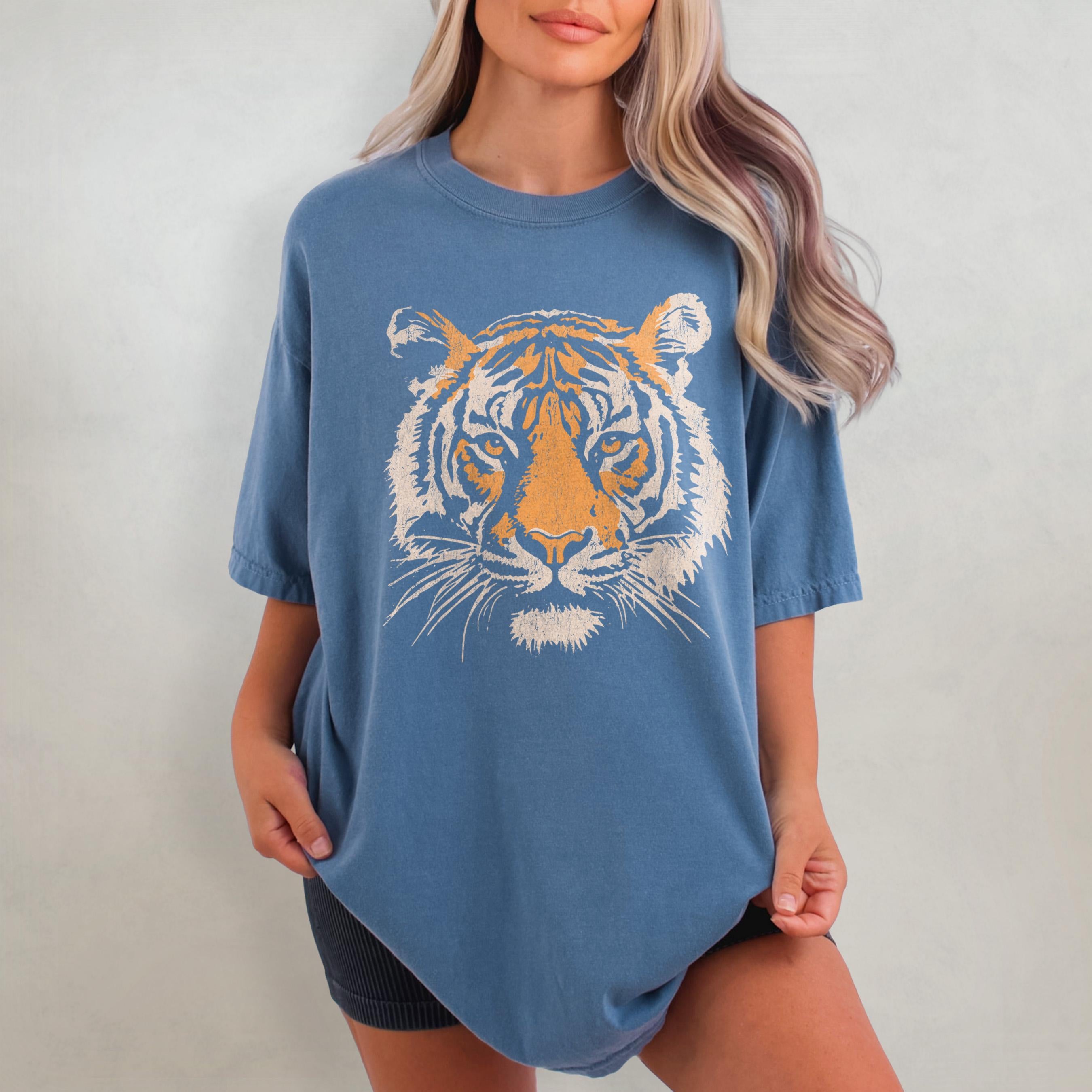 Vintage Tiger Tee Retro Animal Comfort Colors 90s Animal Tiger Lover Wild Ca Jungle Safari Tiger (5)