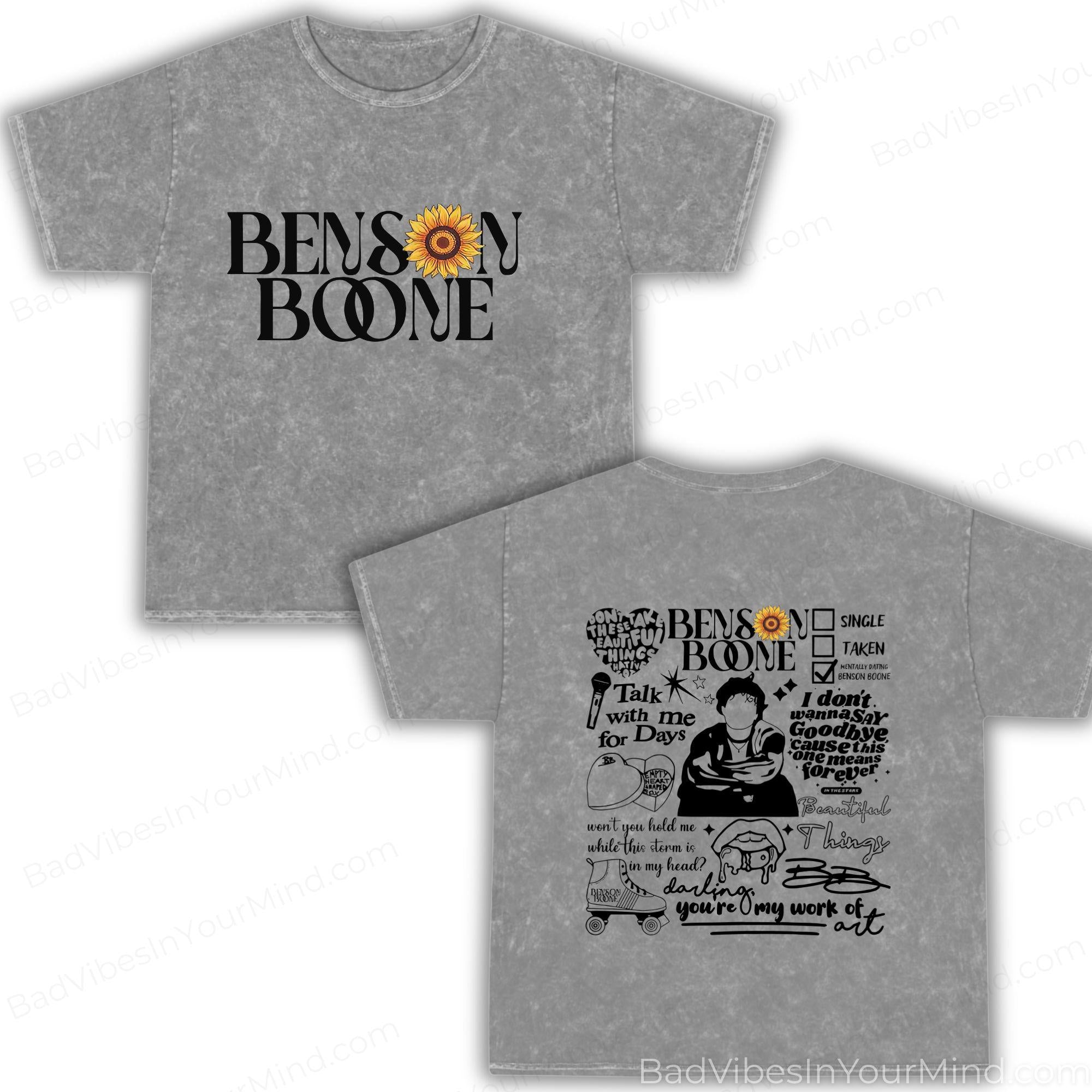 Benson Boone Wash Wanted Man Tour 2026 Comfort Color Vintage Concert Tee Benson Boone Fan Music Tour (5)