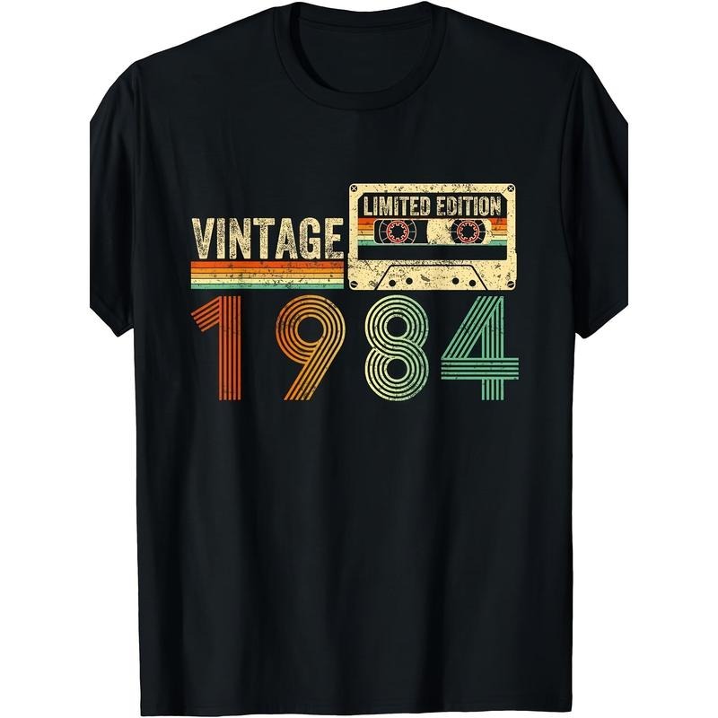 40 Year Old Gifts Vintage 1984 40th Birthday Cassette Tape T-Shirt Made in USA Hoodie Sweatshirt | PrintMintTees.com