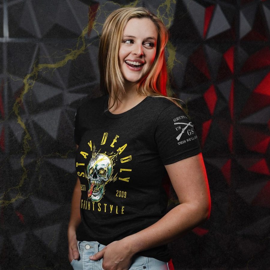Women's Stay Deadly Slim Fit T-Shirt - Black