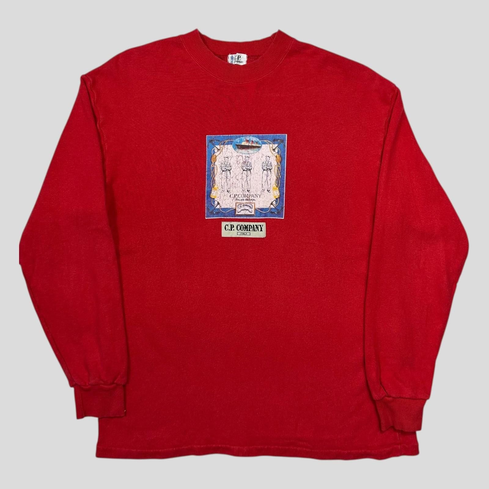 C P Company Cp Company 90 S Sailor Navy Graphic Sweatshirt Jumper M Shirt Hoodie | PrintMintTees.com